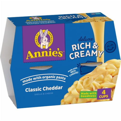 2X-Annies Classic Cheddar Deluxe Microwave Mac N Cheese Macaroni and Cheese Cups - 10.4 oz