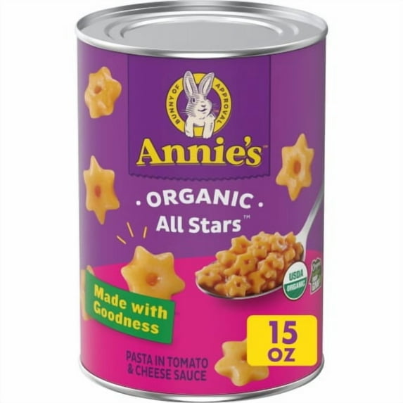 2X-Annie's Organic All Stars Tomato & Cheese Sauce Canned Pasta - 15.00 oz - 1 ct