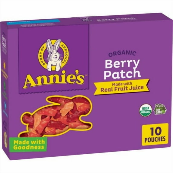 2X-Annie's Organic Berry Patch Bunny Fruit Flavored Snacks - 0.7 oz - 10 ct