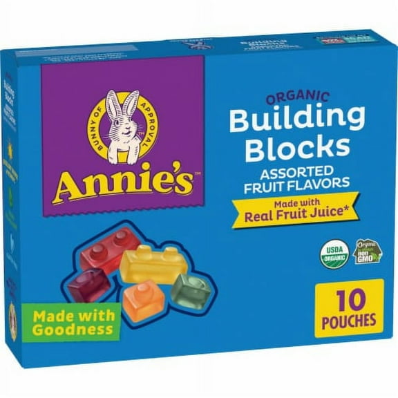 2X - Annie's Organic Building Blocks Fruit Flavored Snacks