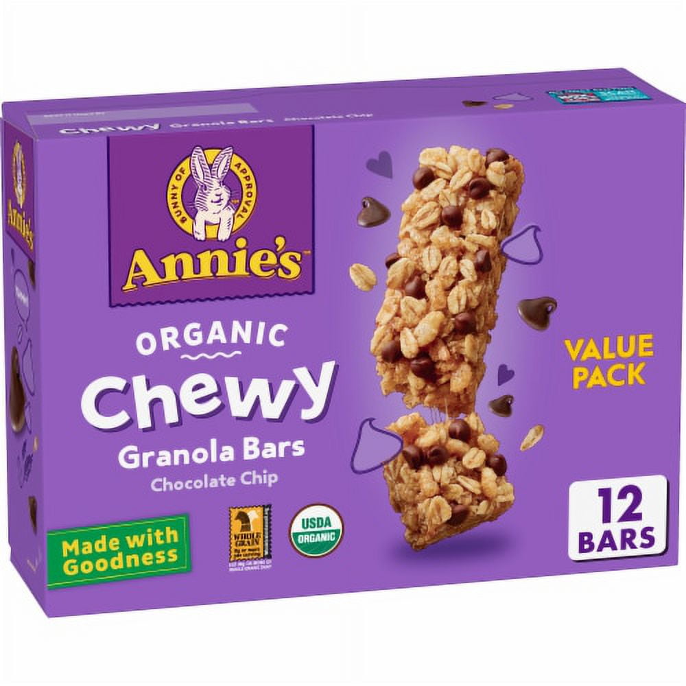 2X-Annie's Organic Value Pack Chocolate Chip Chewy Granola Bars - 0.88 ...