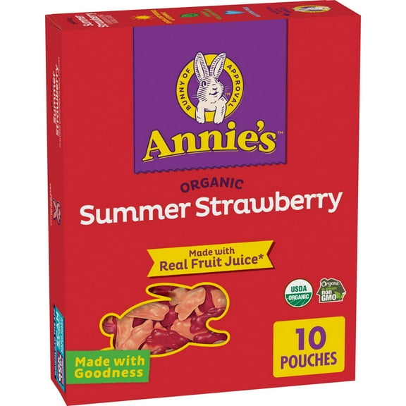 2X - Annie's Summer Strawberry Fruit Snacks - 7oz/10ct