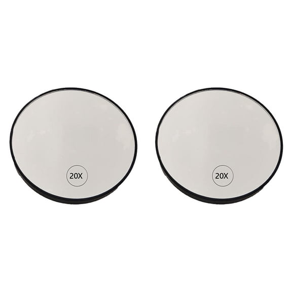 2X Anti-Fog Magnifying Makeup Mirror Suction Cup Vanity Mirror 20X Handheld Magnifying Makeup Mirror with Handle,Black