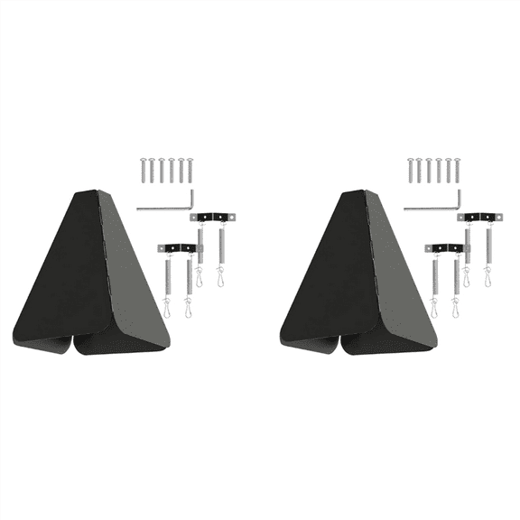 2X Anti-Rust Squirrel Baffle Foldable Hanging Squirrel Flapper Wrap Around Squirrel Proof Baffles Outdoor Garden Decor,2 x Squirrel Baffle(requires self-assembly),Black