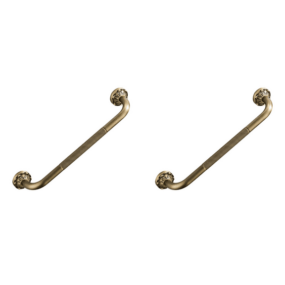 2X Antique Grab Bar Wall Mount Brass Vintage Bathroom Tub Toilet Handrail Shower Support Handle Bathroom Towel Rack