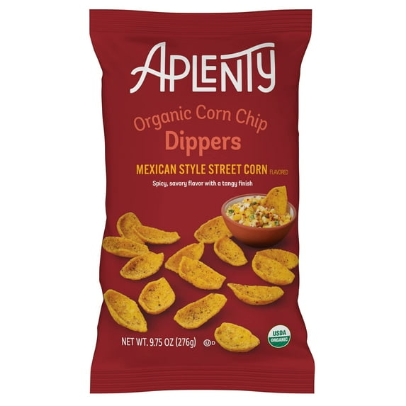 2X - Aplenty Organic Mexican Style Street Corn Chip Dippers, 9.75 Oz