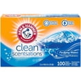 thumbnail image 1 of 2X - Arm & Hammer Clean Scentsations Fabric Softener Dryer Sheets - Purifying Waters 100 ct, 1 of 5