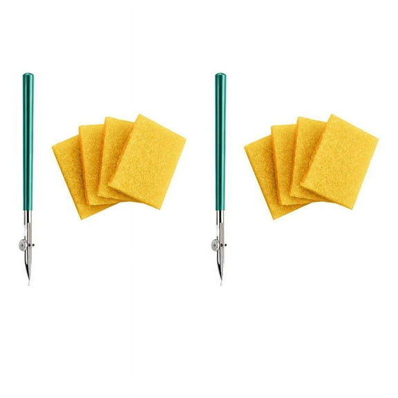 2X Art Ruling Pen Set, Masking Fluid Pen with 8 Pieces Glue Residue Eraser for Applying Masking Fluid Line Work