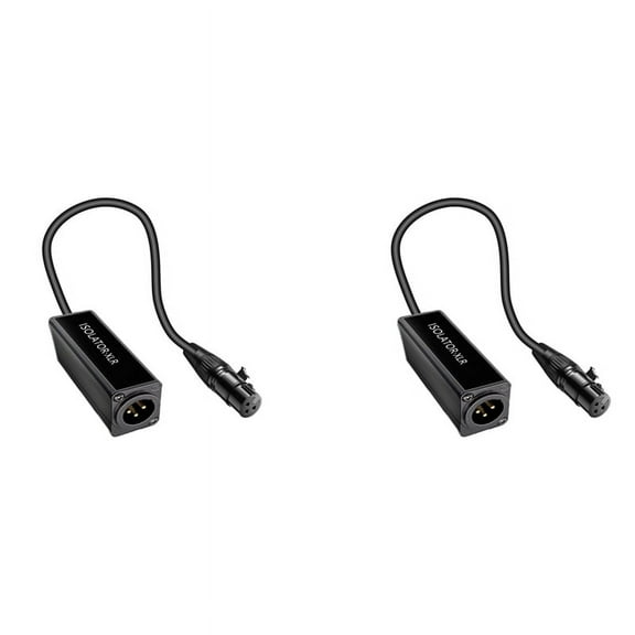 2X Audio Cable Isolator XLR Eliminates Noise Ground Loop Audio Isolator Anti-Interference Current Sound Eliminates Noise