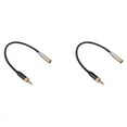 thumbnail image 1 of 2X Audio Mic Cable Internal Thread 3.5MM Male to MINI XLR 3PIN Adapter Cable for SLR Camera Audio Cable, 1 of 8