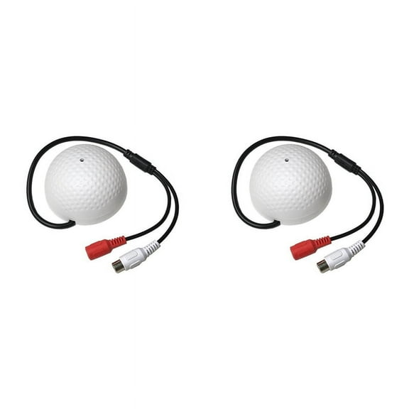 2X Audio Monitoring MIC Sound Microphone for CCTV Surveillance Security IP Camera Built In Preamp Wired Voice