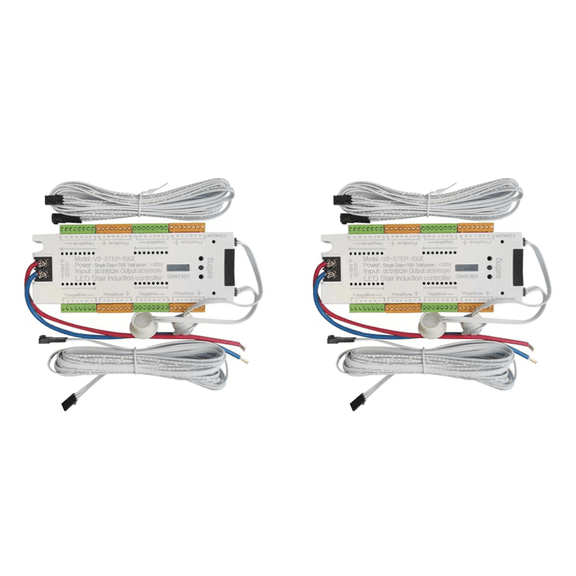 2X Automatic 32Channels Stairway Lighting LED Motion Sensor Stair Light Controller Kit for Stairs Flexible Strip 12V 24V