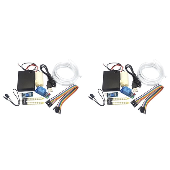 2X Automatic Irrigation Module DIY Kit Automatic Watering Module Soil Moisture Detection Automatic Water Pumping