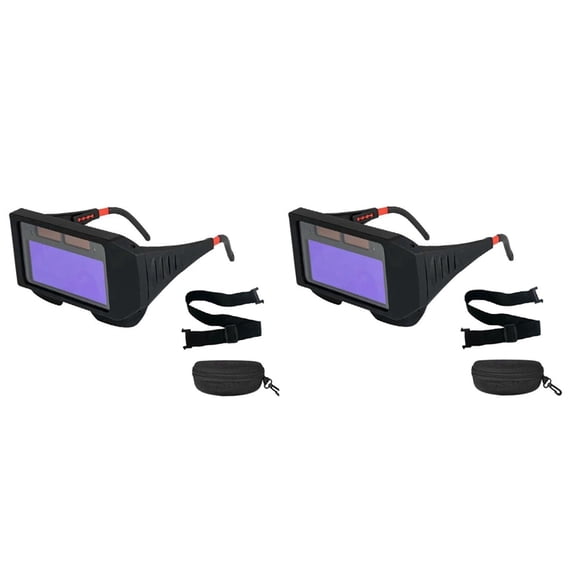 2X Automatic Photoelectric Welding Glasses Solar Powered Auto Darkening Welding Mask Helmet Eye Goggle Welding