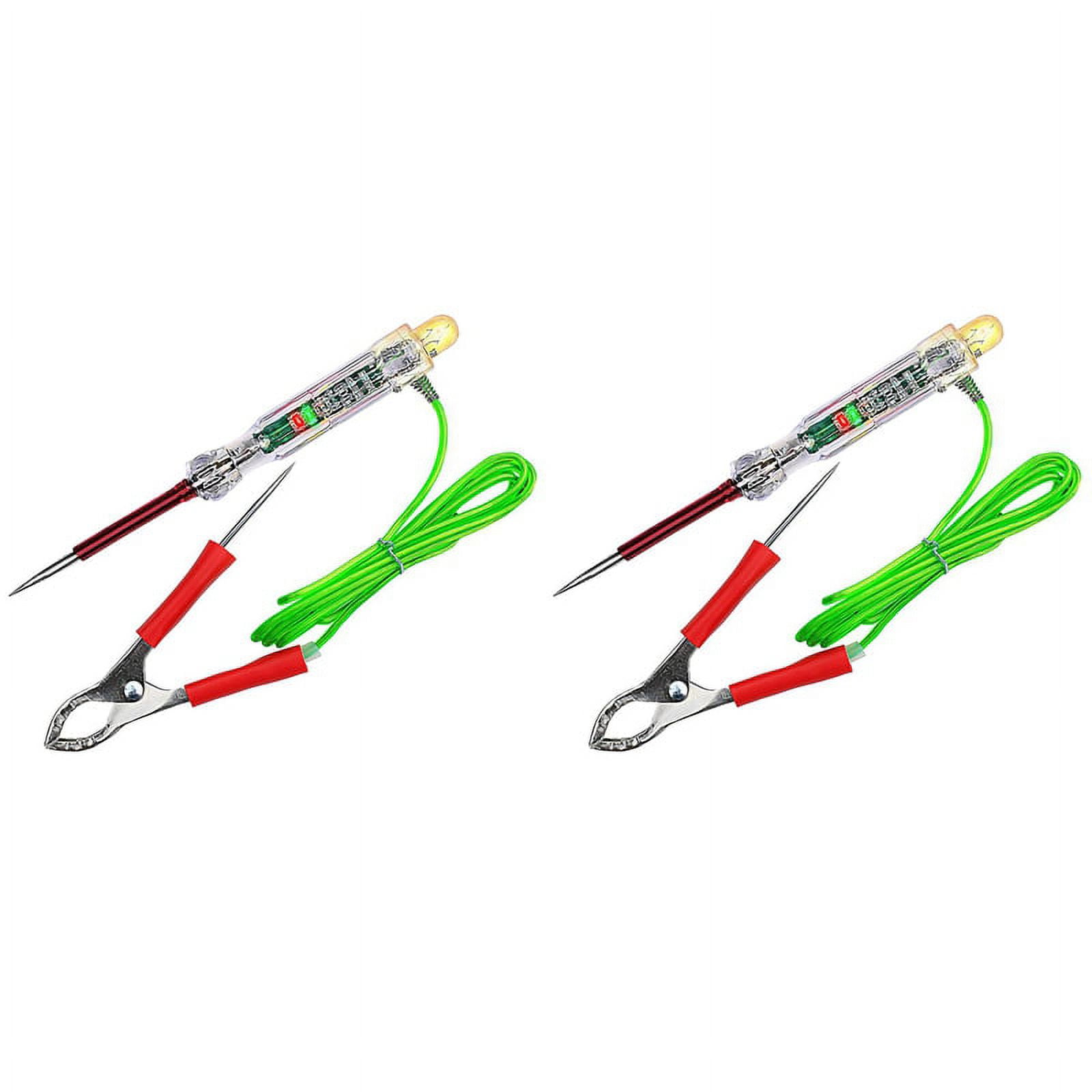 2X Automotive LED Circuit Tester 6-24V Test Light with Dual Probes