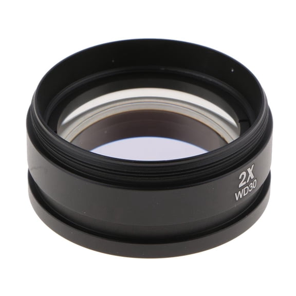 2X Auxiliary Objective Lens Optical Glass For  - 48mm Mounting Thread 30mm (Black,Pack Of 1)