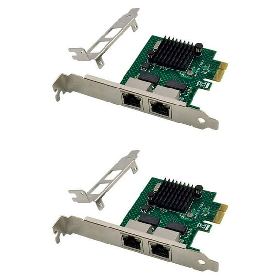 2X BCM5718 Gigabit Server Network Card PCI X1 Dual Port Network Adapter Card Compatible with PXE VLAN
