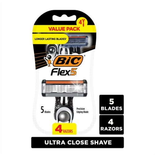 2X - BIC Flex 5 Titanium Ultra-Thin Blade Razors Value Pack 4 pk