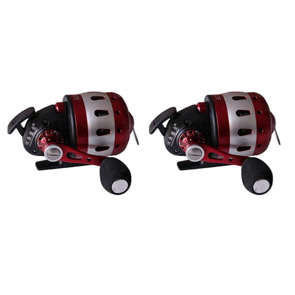 2X BL35 Fishing Reel 6+1BB 3.6:1 Gear Compound Closed Metal Coil Wheel with Wristband 5 PE Line 55M Red