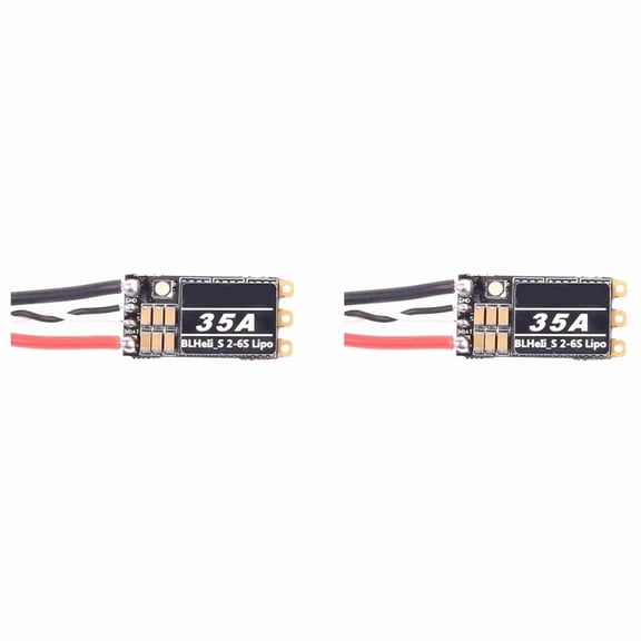 2X BLHeli S 2-6S Lipo 35A Brushless ESC Built-in Programmable RGB LED D-Shot 150/300/600 ONESHOT125