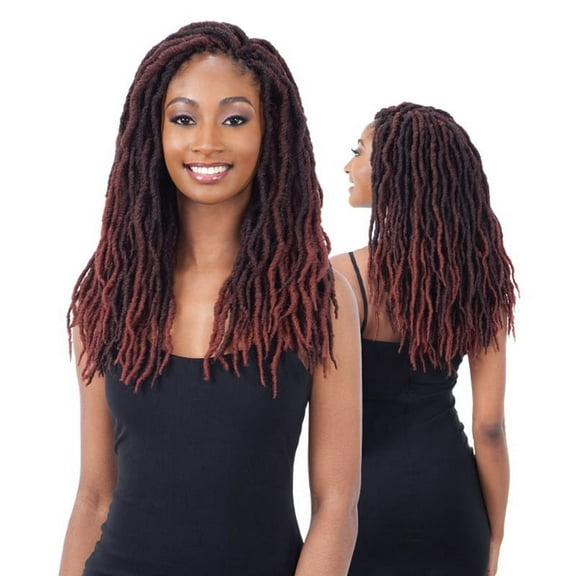 2X BO LOC 14" - FREETRESS SYNTHETIC CROCHET PRE-LOOPED BRAID [1 Jet Black]