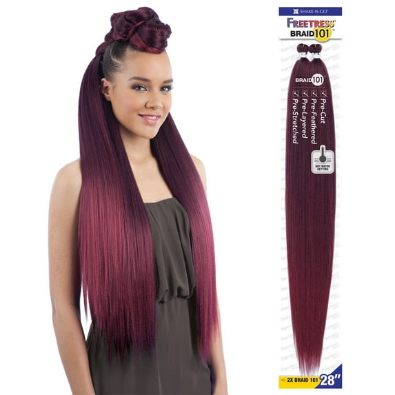 2X BRAID 101 28" (99J) - FreeTress Synthetic Hair Jumbo Braiding