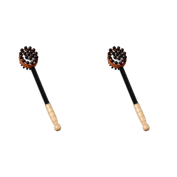 2X Back Knock Massage Handheld Round Head Back Pounding Massage Hammer Relieve Stress and Fatigue Meridian Massage