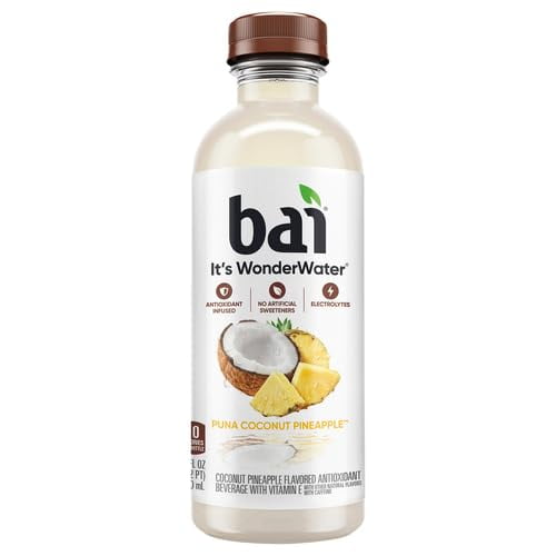 Bai Cocofusions Puna Coconut Pineapple, Antioxidant Infused Beverage, 18 Fl Oz - Pack of 2