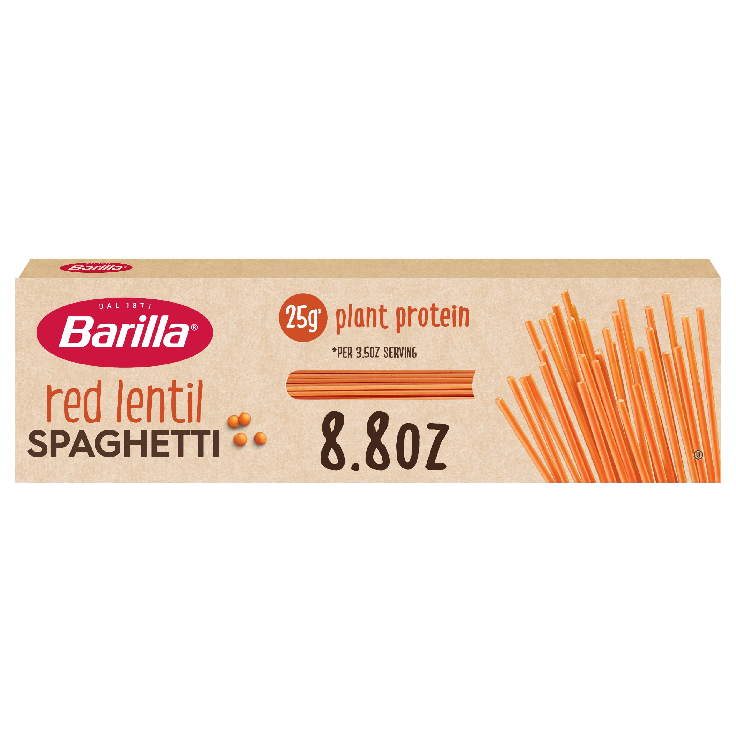 2X - Barilla Red Lentil Spaghetti Pasta, 8.8 Oz - Vegan, Gluten Free, Non Gmo \u0026 Kosher - Made With Plant Based Protein