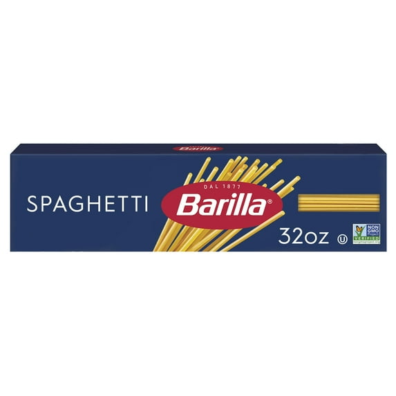 Pack of 2 Barilla Classic Non-GMO, Kosher Certified Spaghetti Pasta, 32 oz