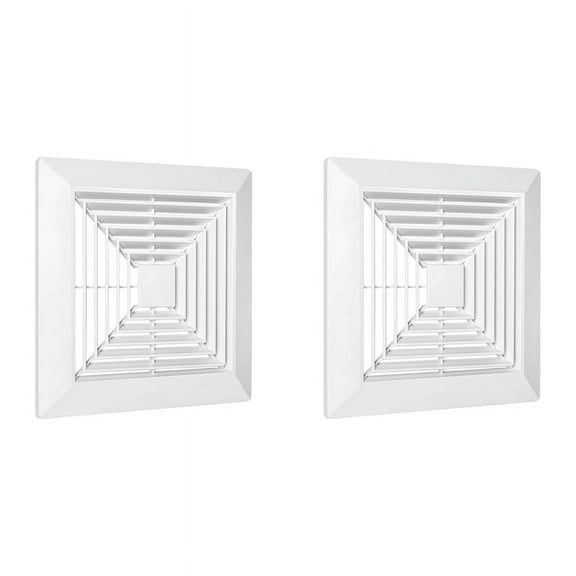 2X Bathroom Exhaust Fan Cover with Springs Replacement Parts for Square Ceiling or Wall-Mount Fan,
