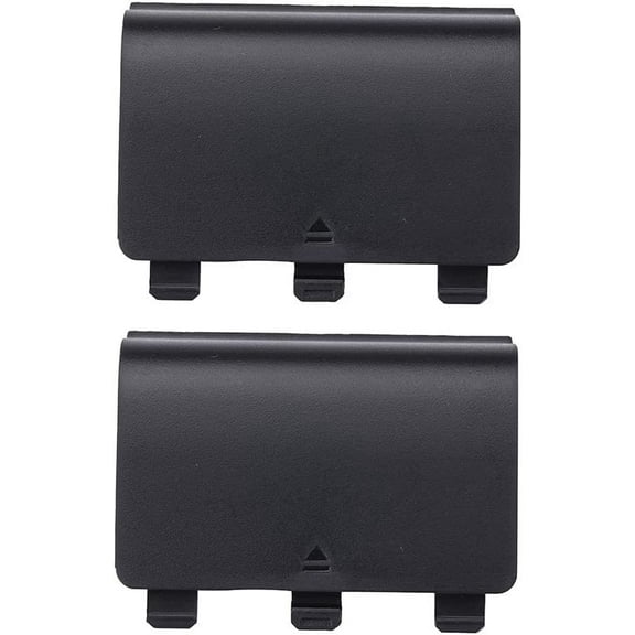 2X Battery Cover Door for Xbox One Controller, Battery Back Shell Repair Part Compatible with Xbox One, One S, One X Wireless Controller (Black)