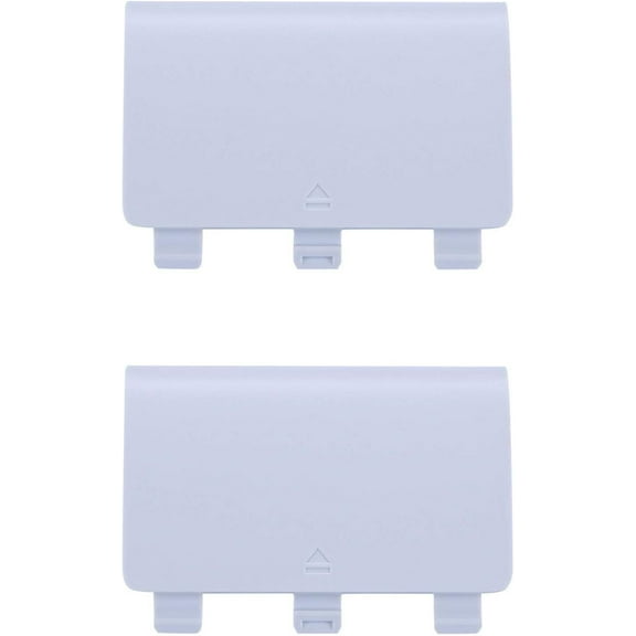 2X Battery Cover Door for Xbox One Controller, Battery Back Shell Repair Part Compatible with Xbox One, One S, One X Wireless Controller (White)