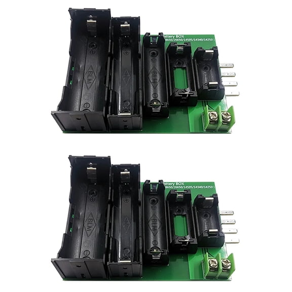 2X Battery Tester Case 4 & 2-Wire Terminal 18650 26650 14505 14340 1425 Holder Test Storage Box for DL24P
