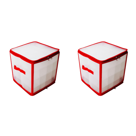 2X Baubles Storage Box Christmas Balls Xmas Tree Decorations Organizer Bauble Divider Toys