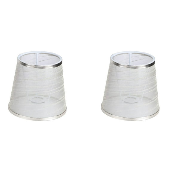 2X Bedside Mini Transparent Lampshade Chandelier Fabric Lamp Wall Desk Replacement Shell Cover