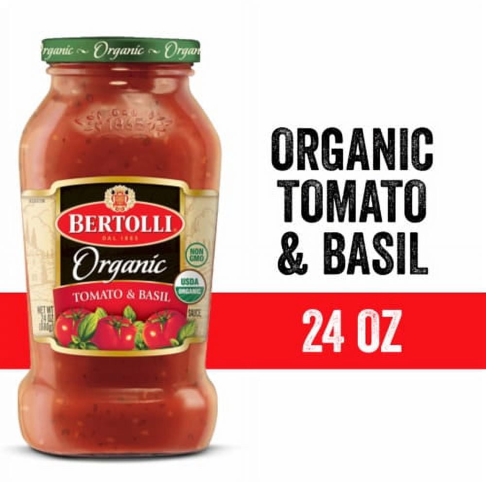 2X-Bertolli Organic Tomato & Basil Pasta Sauce - 24 oz