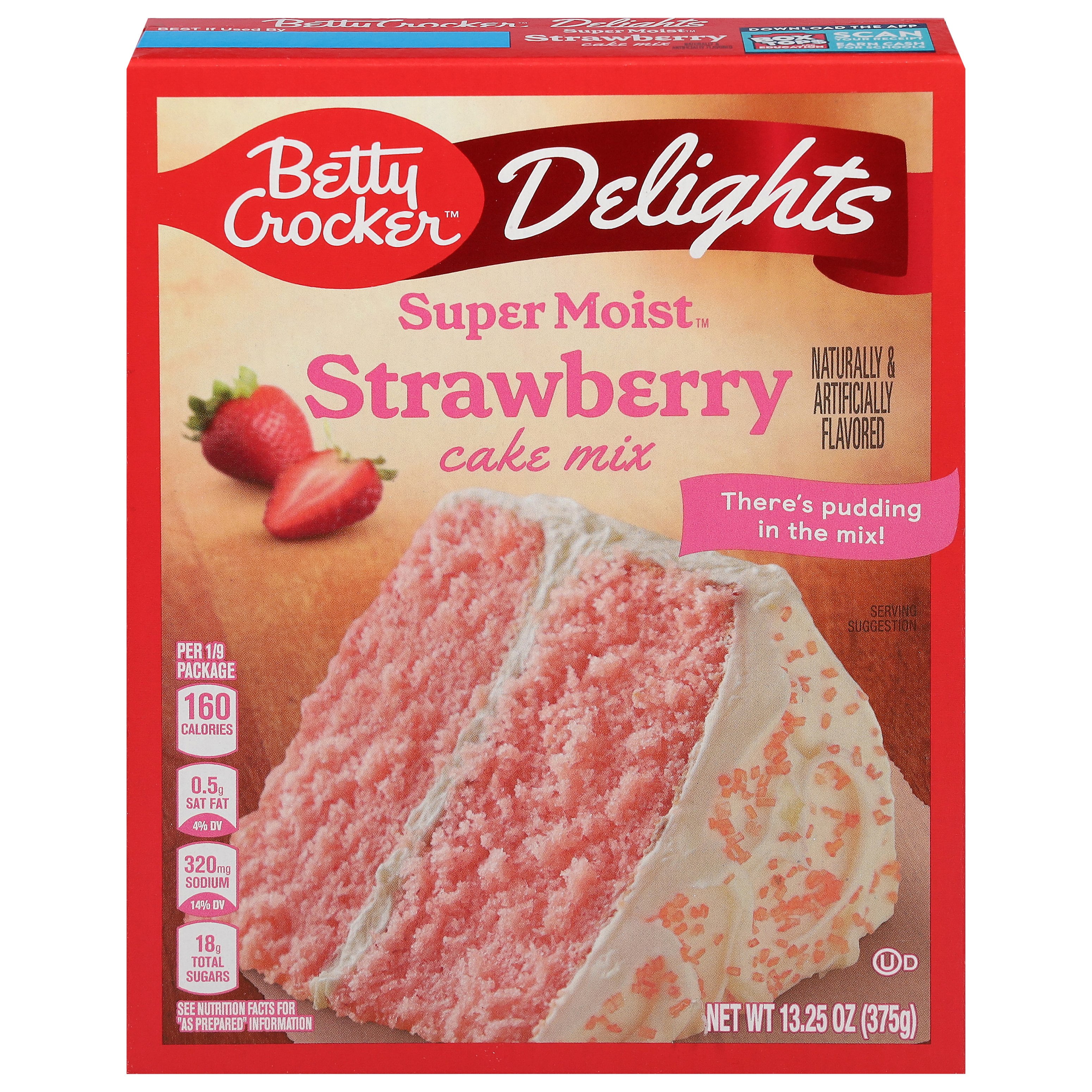2X - Betty Crocker Super Moist Strawberry Cake Mix - 13.25 oz