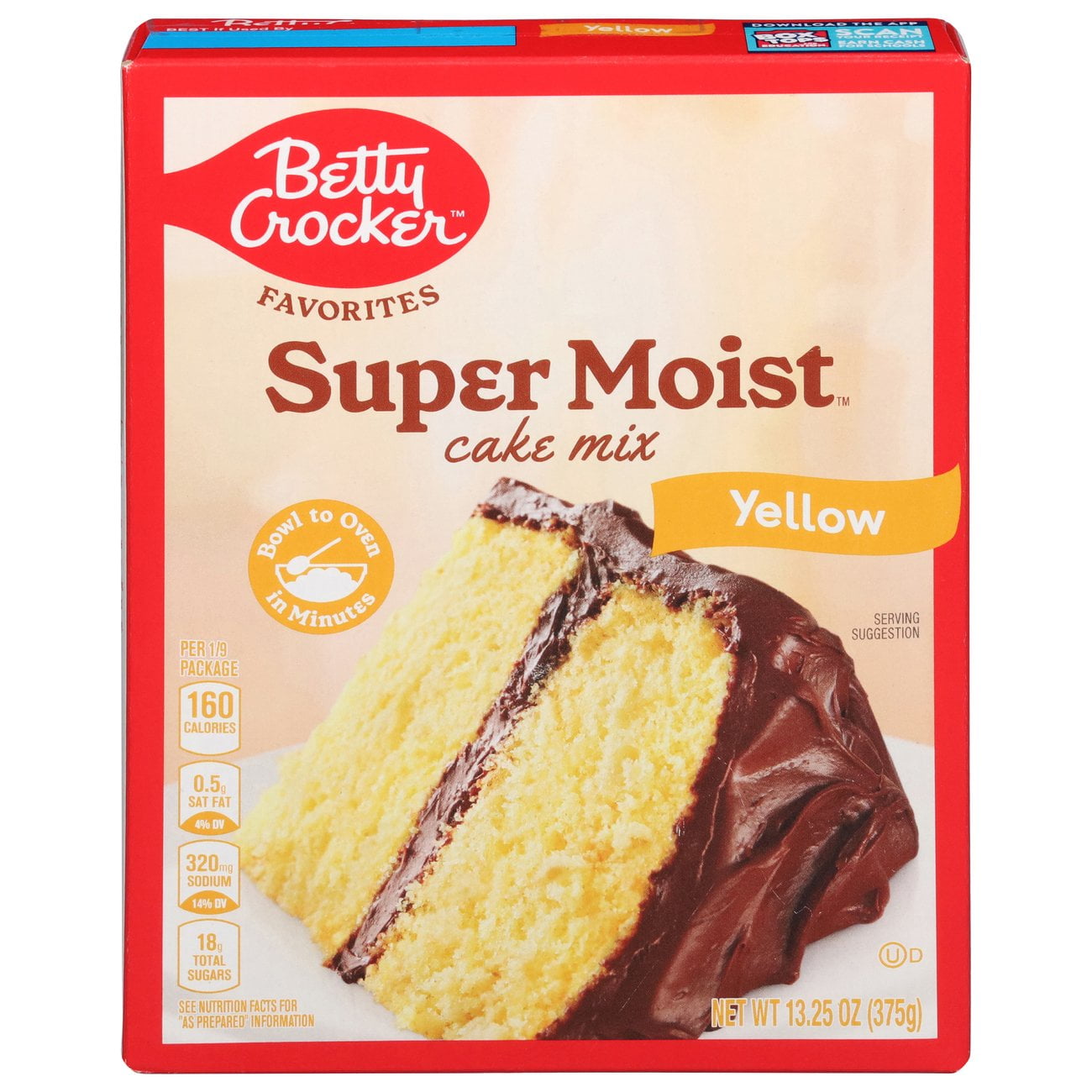 2X - Betty Crocker Super Moist Yellow Cake Mix - 13.25 oz