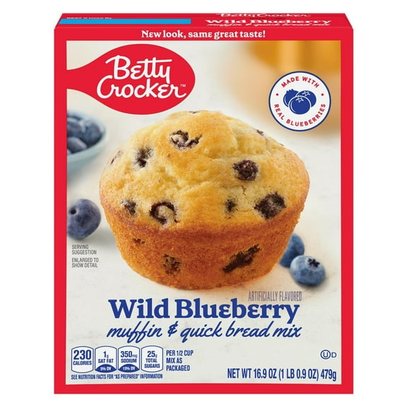 2X - Betty Crocker Wild Blueberry Premium Muffin Mix & Quick Bread Mix - 16.9 oz