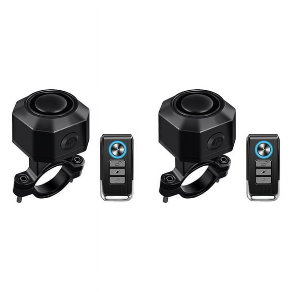 2X Bicycle Alarm System with Remote Control Wireless Bicycle Tracker Anti-Theft Bike Alarm