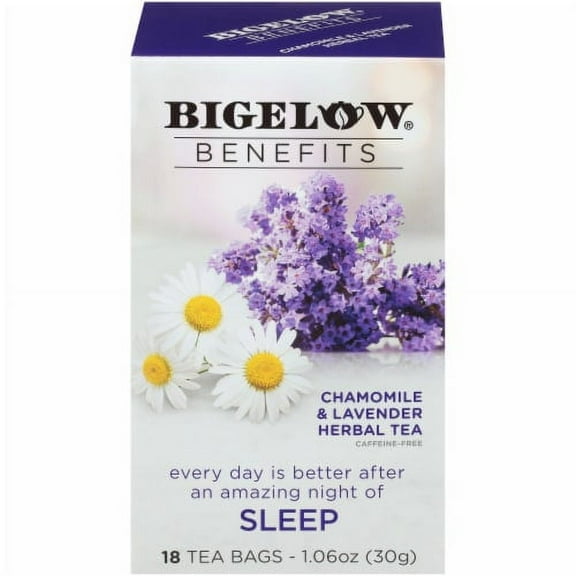 2X-Bigelow Benefits Sleep Chamomile & Lavender Herbal Tea Bags - 18 ct
