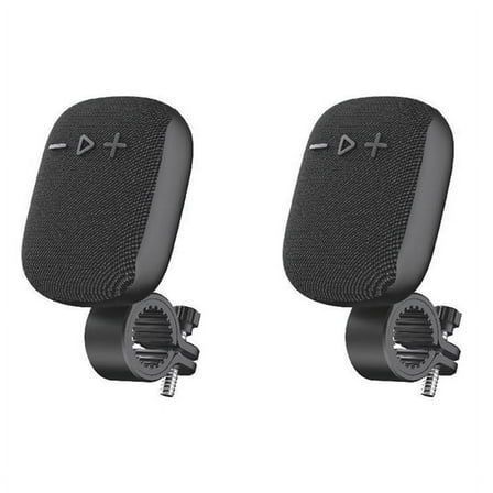 2X Bike Speaker Bicycle Handbar Wireless Bluetooth Louderspeaker Outdoor Handlebar Subwoofer for Cycling Riding-Black