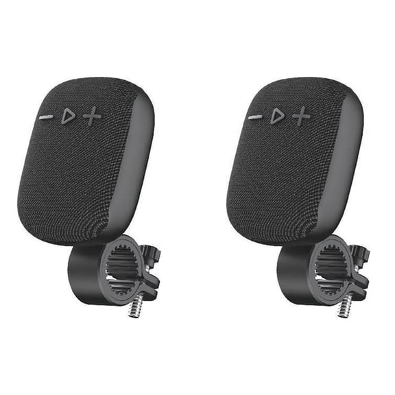 2X Bike Speaker Bicycle Handbar Wireless Bluetooth Louderspeaker Outdoor Handlebar Subwoofer for Cycling Riding-Black