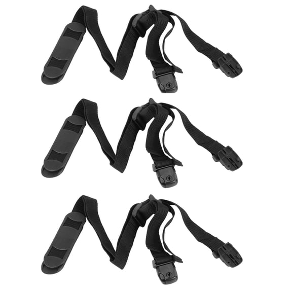 2X Bin Strap Garbage Lock Trash Can Lid Strap Garbage Can Security System,2*Trash can strap 4*keys 12*steel screws,black