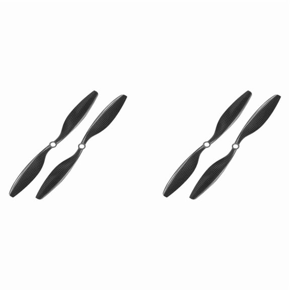 2X Black 10x4.5 Inch1045 Carbon Fiber Spiral Propeller Forward and Reverse Two-Blade Propeller for Multicopter