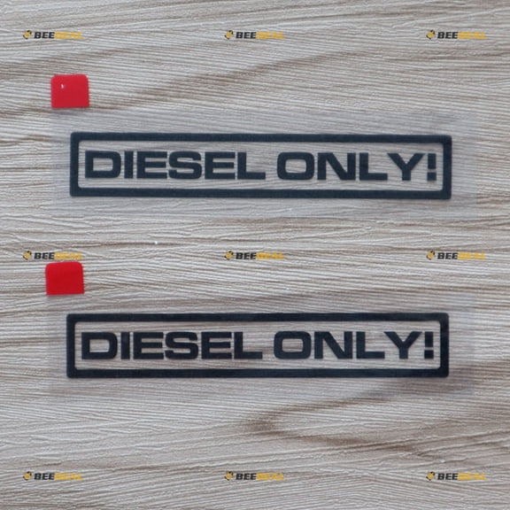 2X Black 4" Diesel Fuel Only Decal Sticker Car Vinyl Fuel Cover Cap Warning Style b