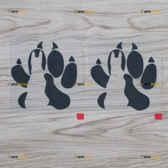 2X Black 4" German Shepherd Dog Decal Sticker Car Vinyl K9 K-9 Police Unit Paw