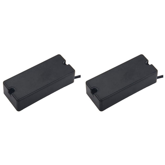 2X Black 4 String Bass Guitar Pickup Passive Bridge & Neck Pickup, 4 Wire