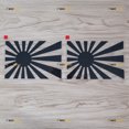 thumbnail image 1 of 2X Black 6 Inches Japanese Rising Sun Variant Flag of Japan Naval Car Vinyl Decal Sticker JDM Die Cut no bkgrd, 1 of 6